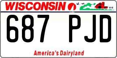 WI license plate 687PJD