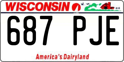 WI license plate 687PJE