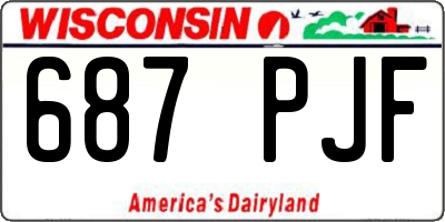 WI license plate 687PJF