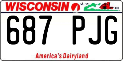 WI license plate 687PJG