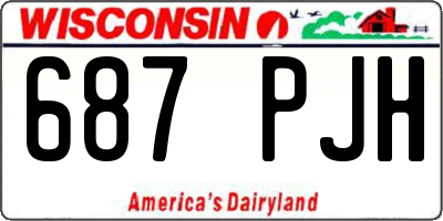 WI license plate 687PJH