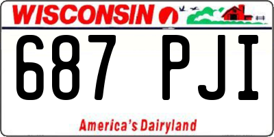 WI license plate 687PJI
