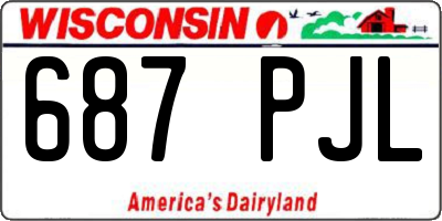 WI license plate 687PJL