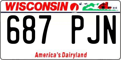 WI license plate 687PJN