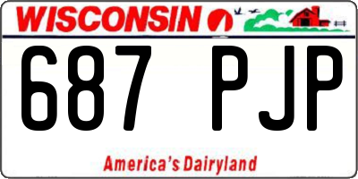WI license plate 687PJP