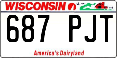WI license plate 687PJT