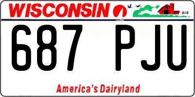 WI license plate 687PJU