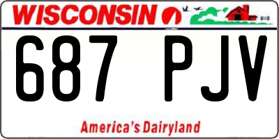 WI license plate 687PJV