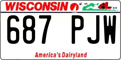 WI license plate 687PJW