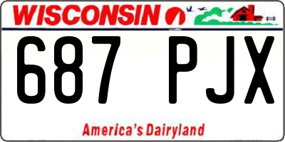 WI license plate 687PJX