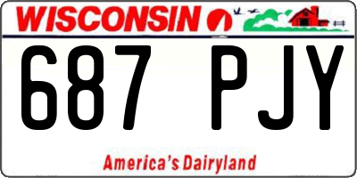 WI license plate 687PJY