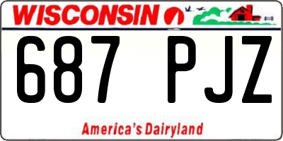 WI license plate 687PJZ