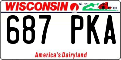 WI license plate 687PKA