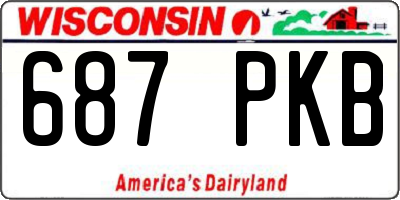 WI license plate 687PKB
