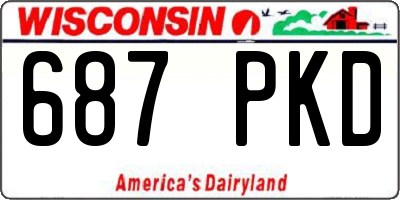 WI license plate 687PKD