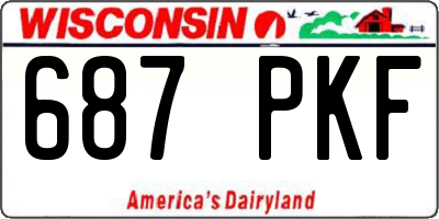 WI license plate 687PKF
