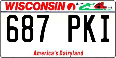 WI license plate 687PKI