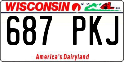 WI license plate 687PKJ
