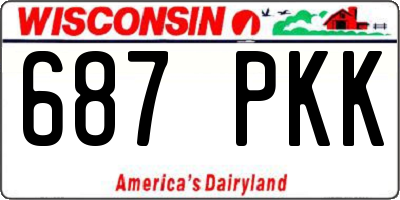 WI license plate 687PKK