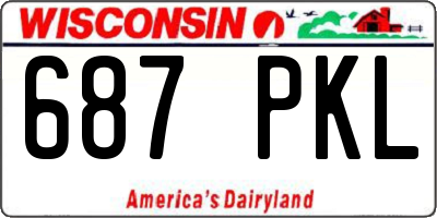 WI license plate 687PKL