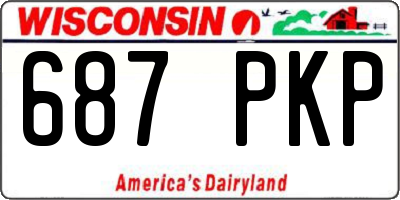 WI license plate 687PKP