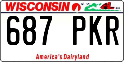 WI license plate 687PKR