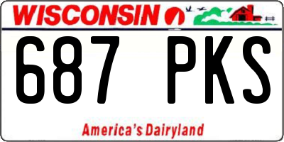 WI license plate 687PKS