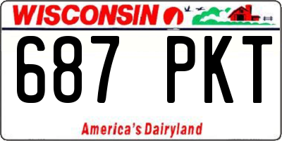 WI license plate 687PKT