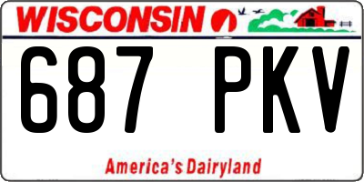WI license plate 687PKV