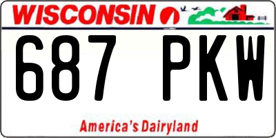 WI license plate 687PKW