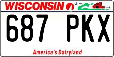 WI license plate 687PKX