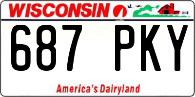 WI license plate 687PKY