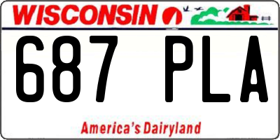 WI license plate 687PLA