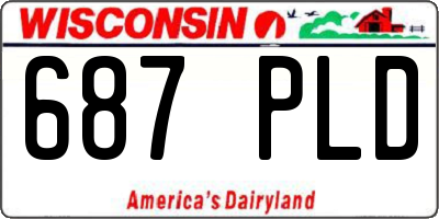 WI license plate 687PLD