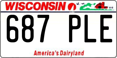 WI license plate 687PLE