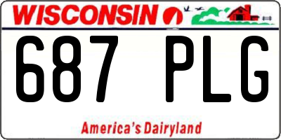WI license plate 687PLG
