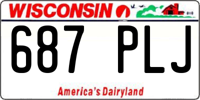 WI license plate 687PLJ