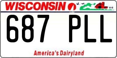 WI license plate 687PLL