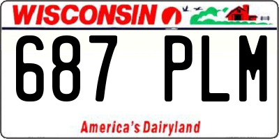 WI license plate 687PLM