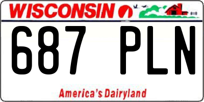 WI license plate 687PLN