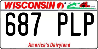 WI license plate 687PLP