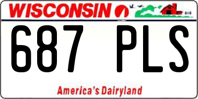 WI license plate 687PLS