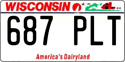 WI license plate 687PLT