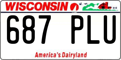 WI license plate 687PLU