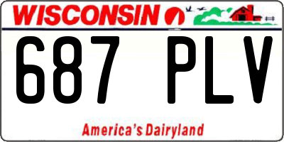 WI license plate 687PLV