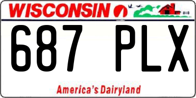 WI license plate 687PLX