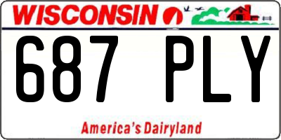 WI license plate 687PLY