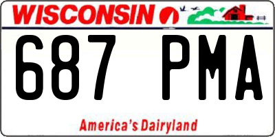 WI license plate 687PMA