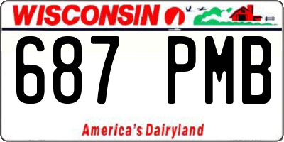 WI license plate 687PMB
