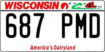 WI license plate 687PMD